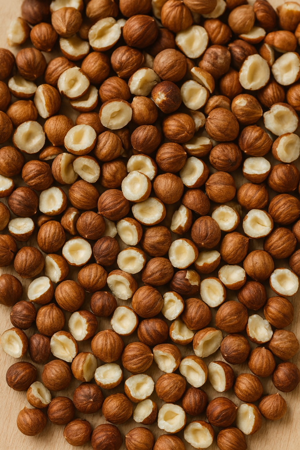 Chopped hazelnut kernels